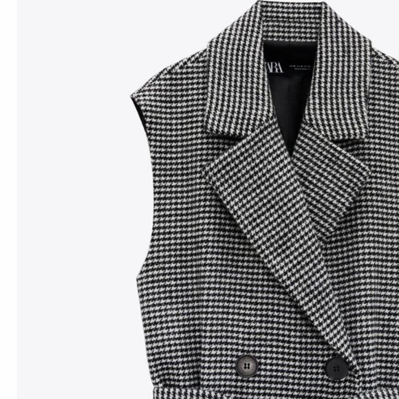 ZARA Waistcoat(White+Black, US S,  M ) - Picture 5 of 8